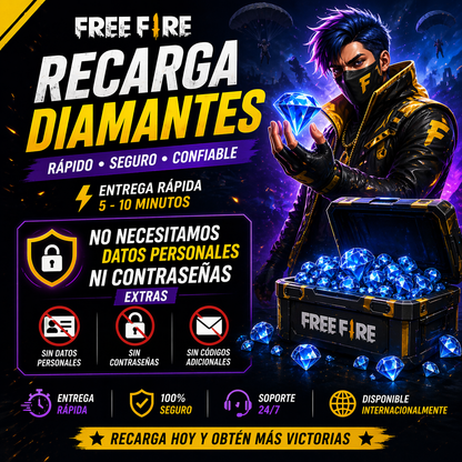 Free Fire Recargas de Diamantés