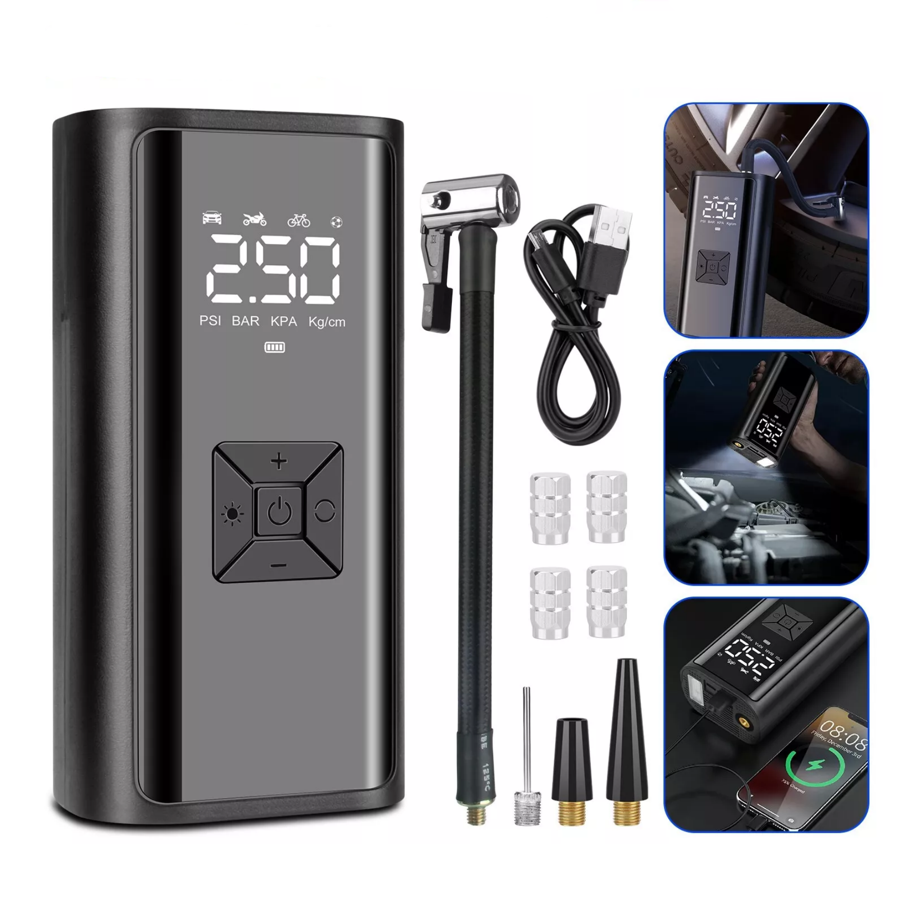 COMPRESOR DE AIRE CON WIRELESS DIGITAL EG-216 – Universal Shop