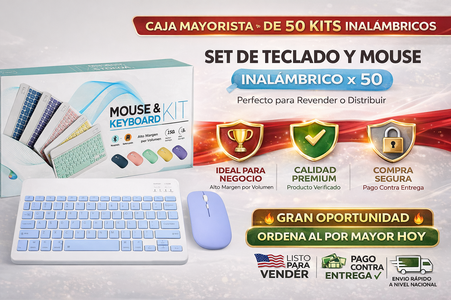 SET DE TECLADO Y MOUSE (50 UND X CAJA)